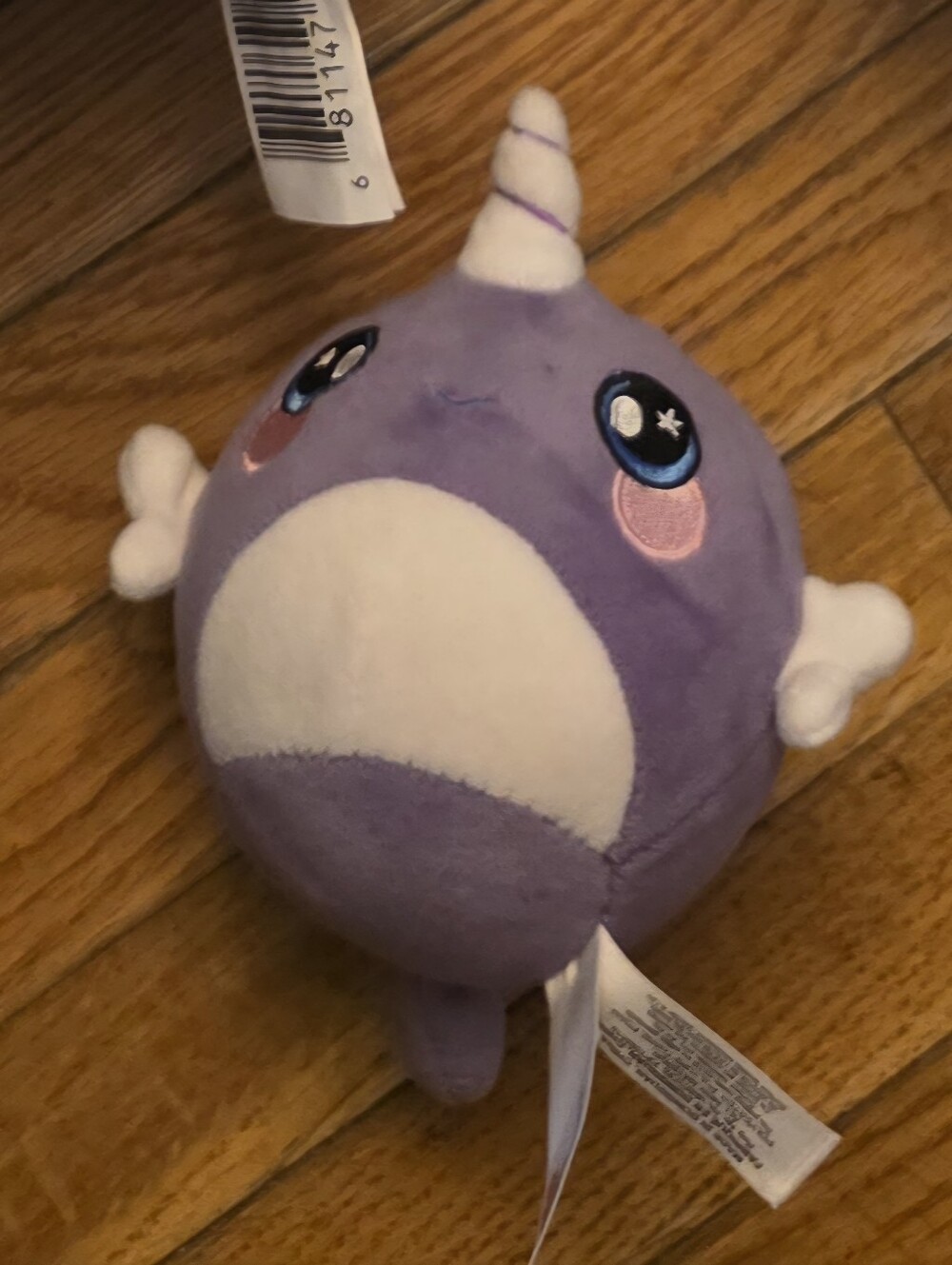Squeezamals “Nellie The Narwhal” Plush Stuffed Animal Squish Stress Ball